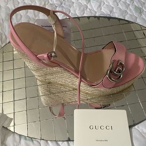 New Authentic Gucci marmont wedges 40.5